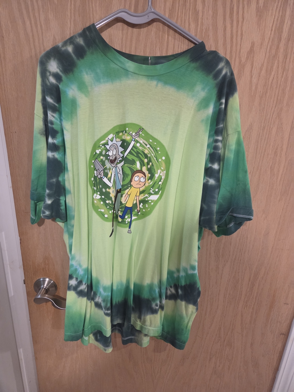 Ripple Junction Green Tie-Dye Rick and Morty Graphic Tee